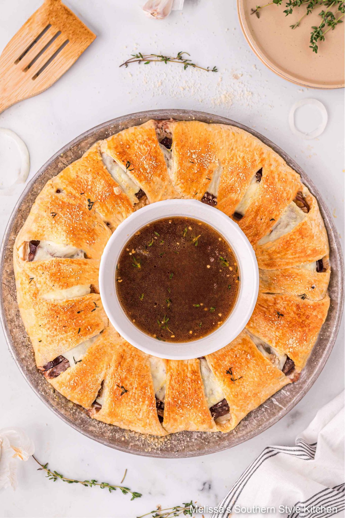 how to make a French Dip Crescent Ring