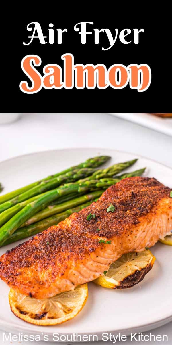 This Cajun Seasoned Air Fryer Salmon features hints of lemon that complements the salmon and keeps the flavor light and fresh #salmonrecipes #airfryerrecipes #airfryersalmon #creolesalmon #cajunsalmon #seafoodrecipes #southernstyle #southernrecipes