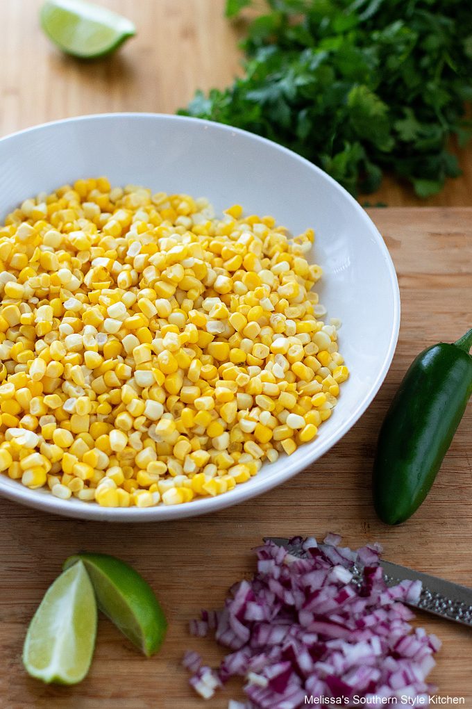 ingredients to make Easy Corn Salsa