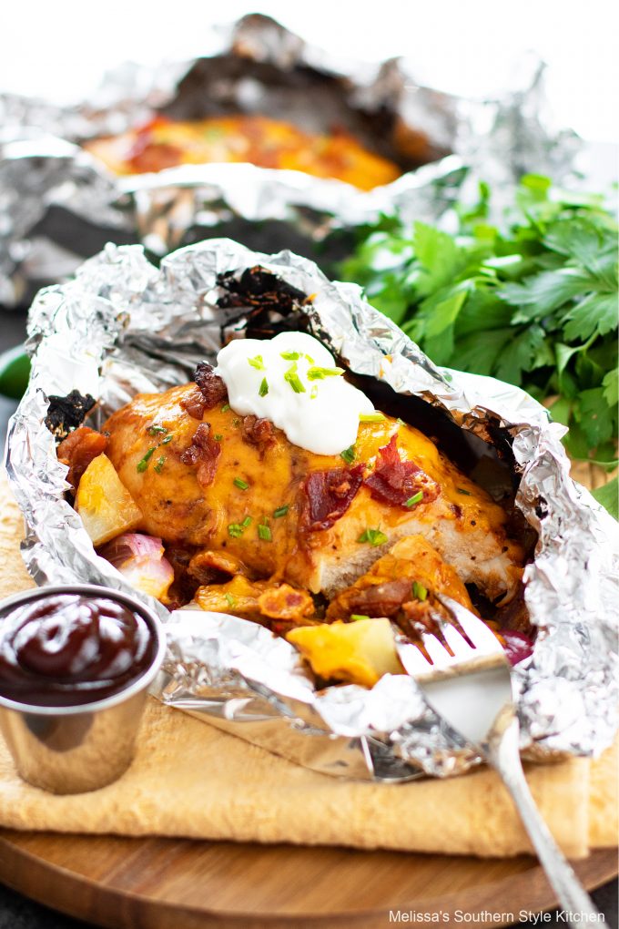 loaded Barbecue Chicken and Potato Foil Packs