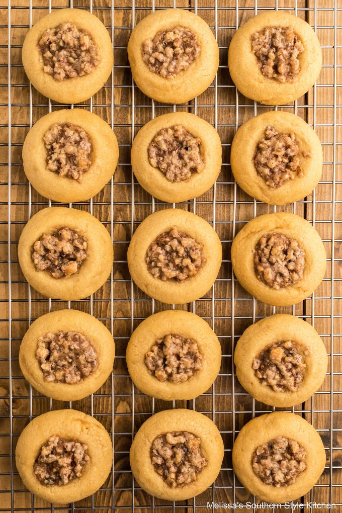 baked-pecan-pie-thumbprint-cookies