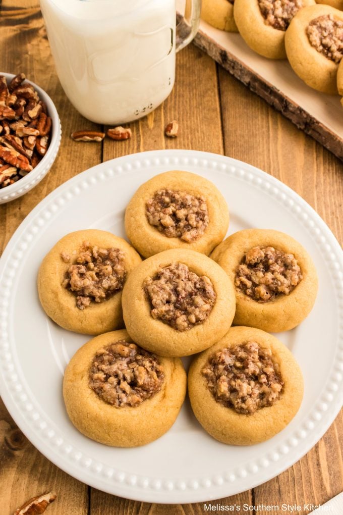 plated-pecan-pie-thumbprint-cookies