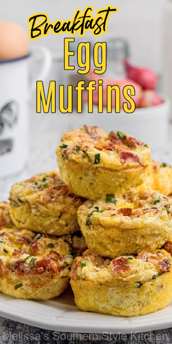 These Breakfast Egg Muffins are made in a cupcake pan for individual serving size portions making them ideal for busy mornings on the go #breakfastmuffins #eggmuffins #eggs #easyeggrecipes #muffins #muffinrecipes #lowcarb #ketomuffins
