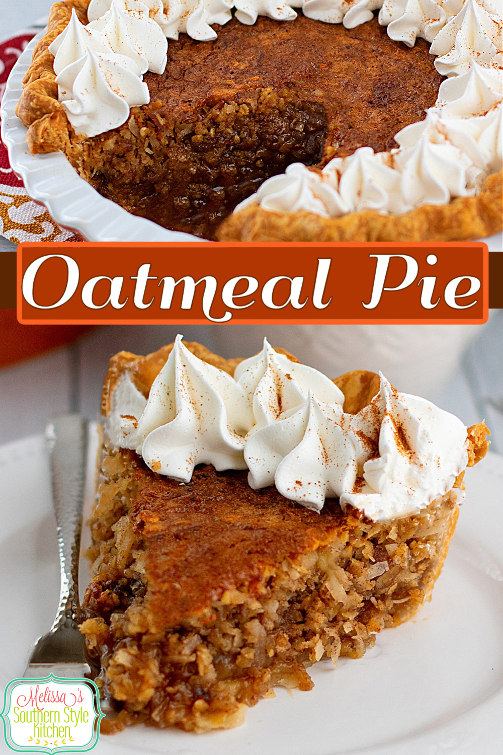 This vintage Oatmeal Pie can be served chilled, warm or at room temperature with vanilla ice cream or whipped cream #oatmealpie #pierecipes #pies #oatmeal #thanksgivingpies #fallbaking #fallpies #oatmealrecipes #sweets #southernpierecipes via @melissasssk