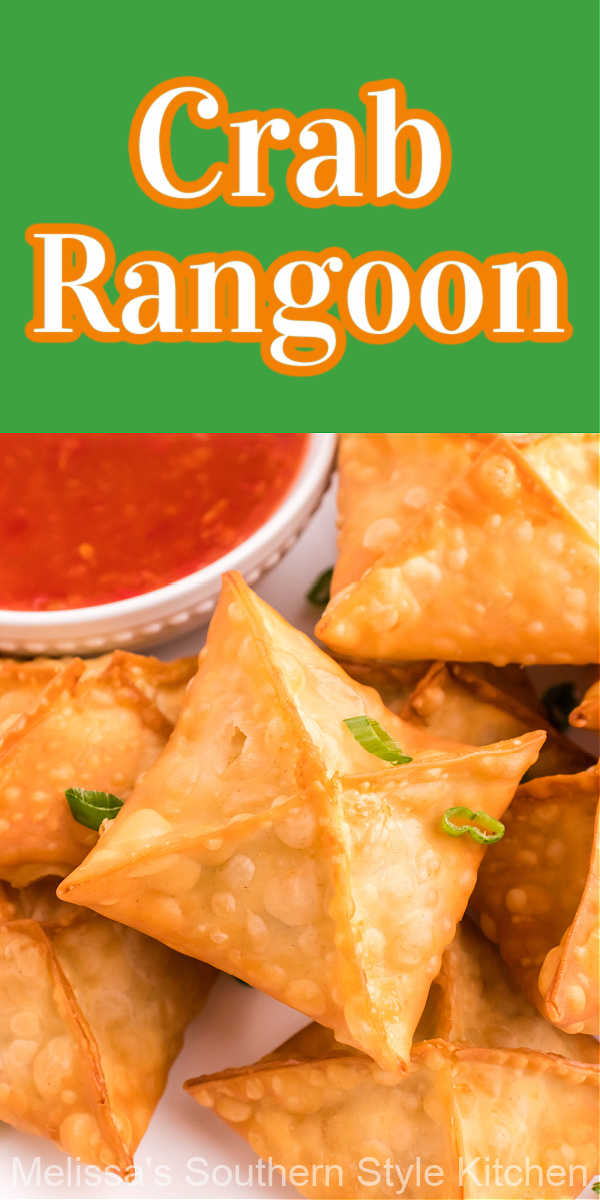 These Crab Rangoon are better than any you'll pay top dollar for at a restaurant. Serve them with sweet Asian chili sauce on the side for dipping #crabrangoon #jumbolumpcrab #easycrabrecipes #rangoon #copycatcrabrangoon #appetizers #crabappetizers #copycatpfchangsrangoon