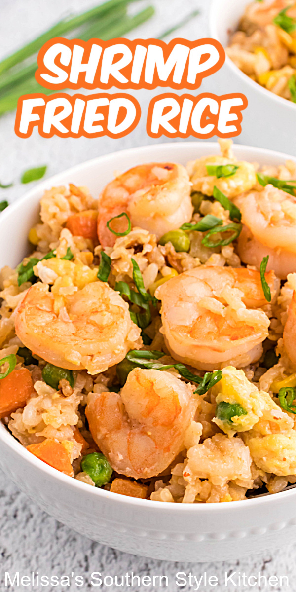Better than takeout Chinese Shrimp Fried Rice recipe #shrimp #shrimpfriedrice #friedricerecipes #easyfriedrice #ricerecipes #shrimprecipes #seafoodrecipes #easyricerecipes #howtocookrice