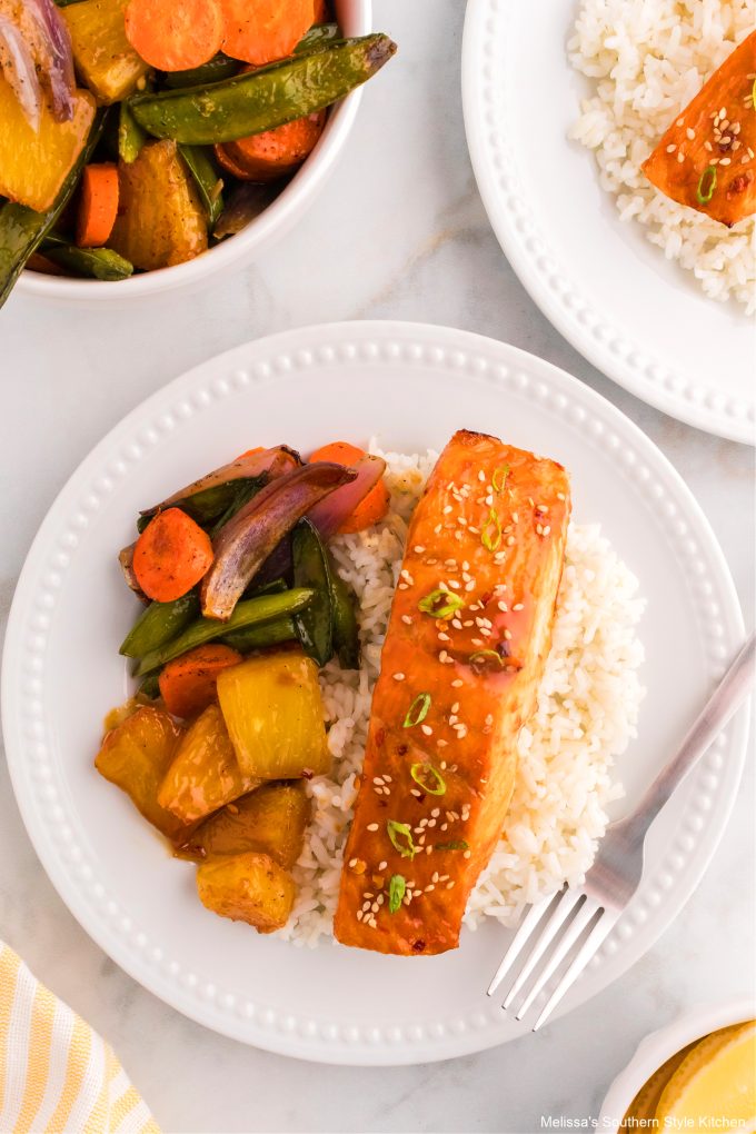 plated-teriyaki-salmon-with-rice
