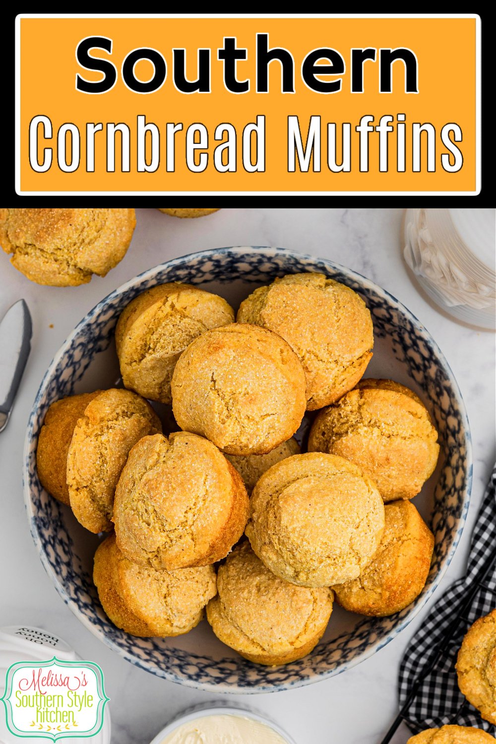 These Cornbread Muffins are perfect to serve with pinto beans, soup and chili #cornmuffins #cornbread #cornbreadrecipes #southerncornbread #cornbreadrecipes #muffins #cornmuffinrecipes