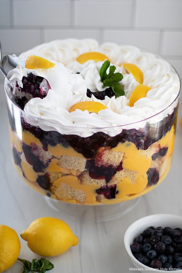 Blueberry Lemon Trifle - melissassouthernstylekitchen.com