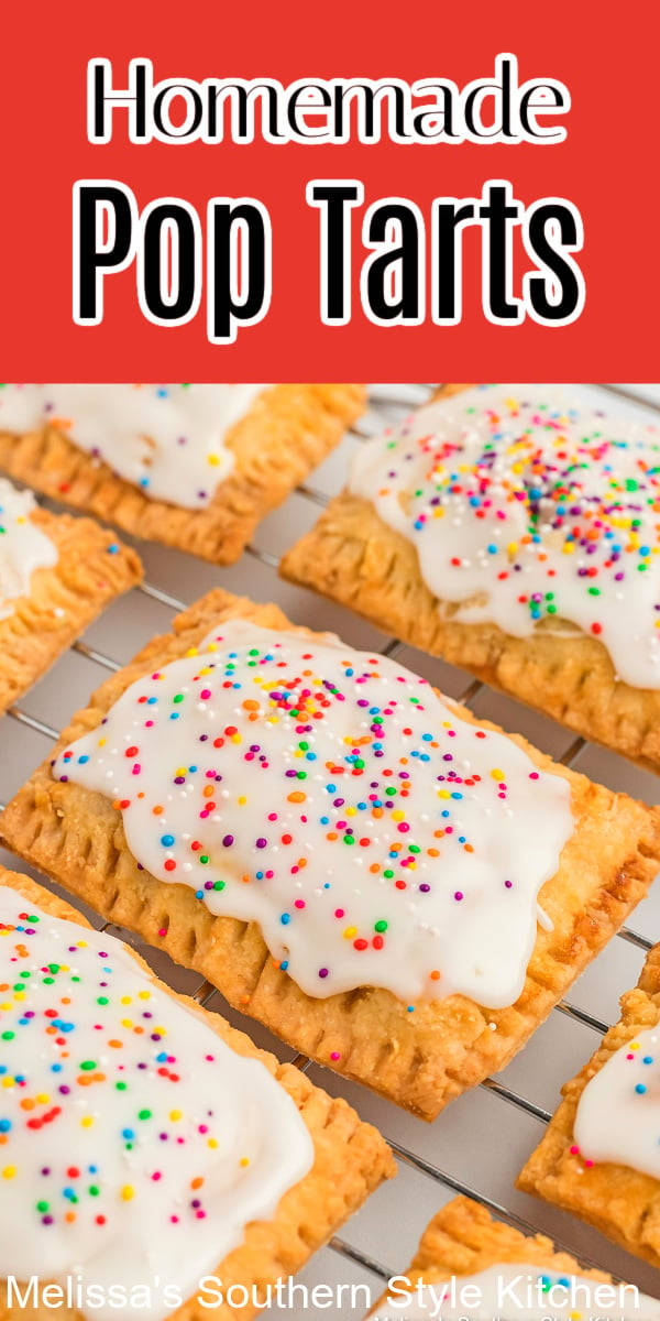 Make your own scratch made Homemade Pop Tarts recipe filled with strawberry preserves for breakfast, brunch and snacking #poptarts #homemadepoptarts #breakfastpastries #strawaberrypoptarts #poptartsrecipes #easypoptarts #poptartsflavors #strawberry