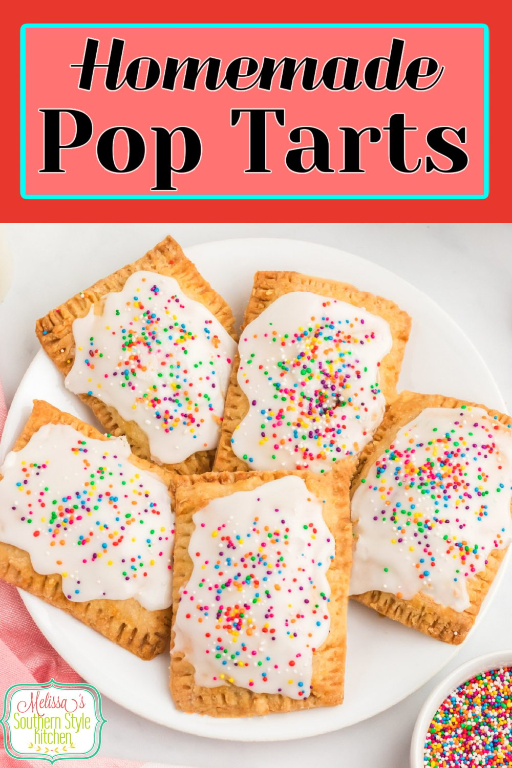 Make your own scratch made Homemade Pop Tarts recipe filled with strawberry preserves for breakfast, brunch and snacking #poptarts #homemadepoptarts #breakfastpastries #strawaberrypoptarts #poptartsrecipes #easypoptarts #poptartsflavors #strawberry via @melissasssk
