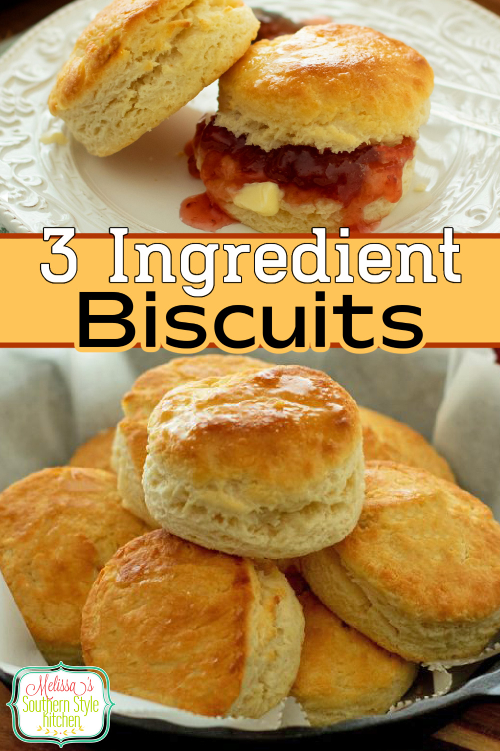 This recipe for easy 3 Ingredients Biscuits is a must-make biscuit option for any meal #threeingredientbiscuits #southernbuttermilkbiscuits #biscuitrecipes #easybiscuitrecipes #selfrisingflourbiscuits #southernbiscuitrecipe via @melissasssk
