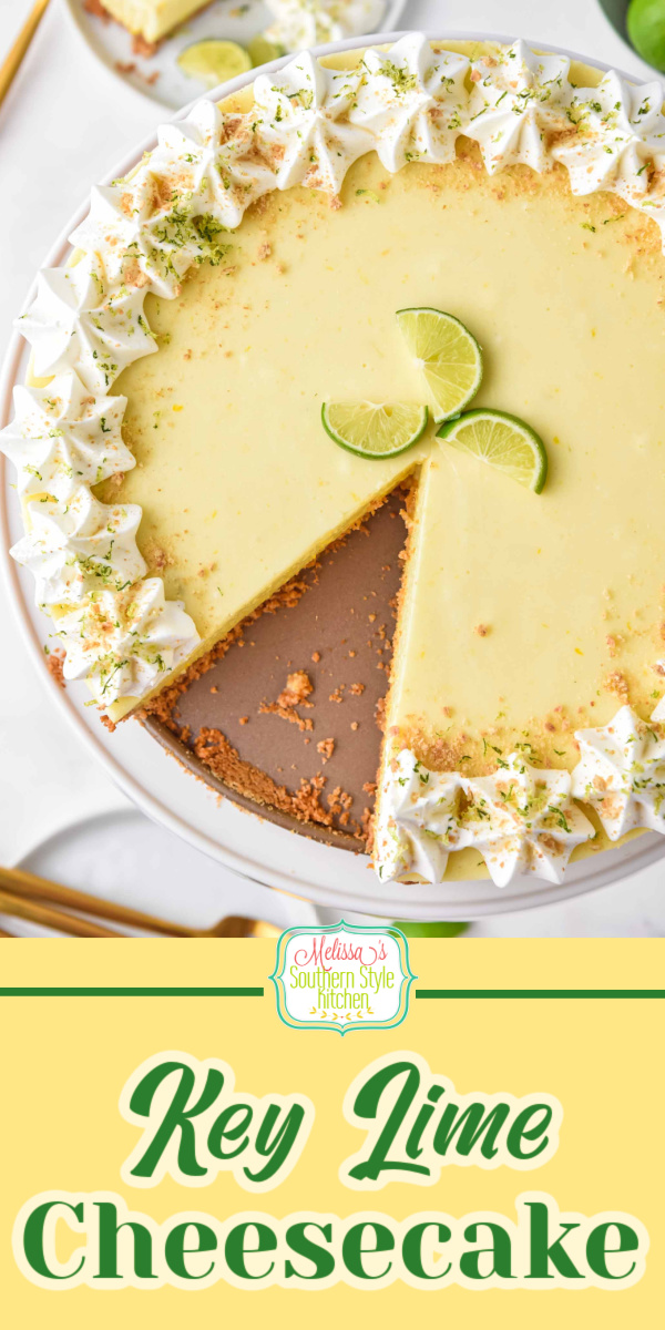 This Key Lime Cheesecake recipe features a creamy no bake filling that makes it a refreshing sweet ending for your meal #keylimecheesecake #cheesecakerecipe #cheesecake #keylimepie #keylimedessert #dessertrecipes #easykeylimecheesecake