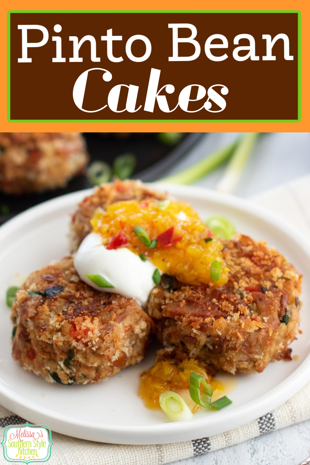 This easy Pinto Bean Cakes recipe elevates inexpensive pinto beans turning them into a delicious and impressive round two meal #pintobeancakes #beancakes #brownbeans #pintobeansrecipes #easybeanscakes #howtomkebeancakes via @melissasssk