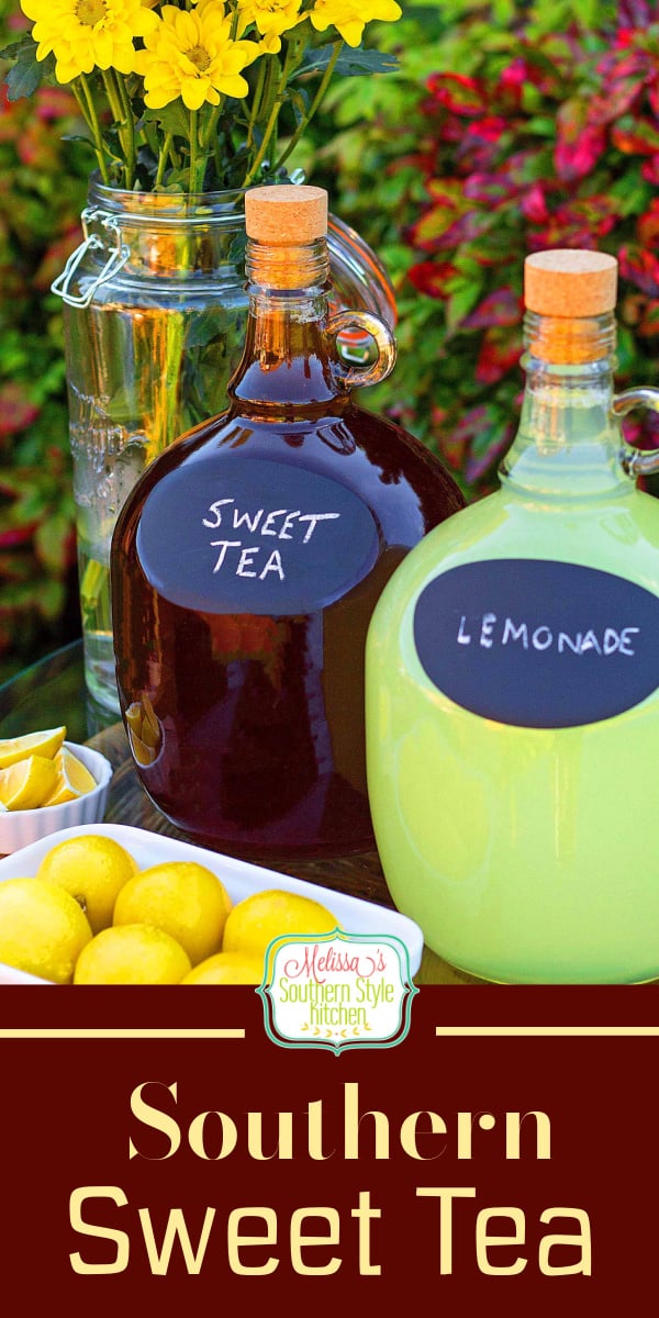 The only Southern Sweet Tea recipe you'll ever need #sweettea #southernsweettea #icedtea #sweettearecipe #howromakeicedtea #easysweettearecipe