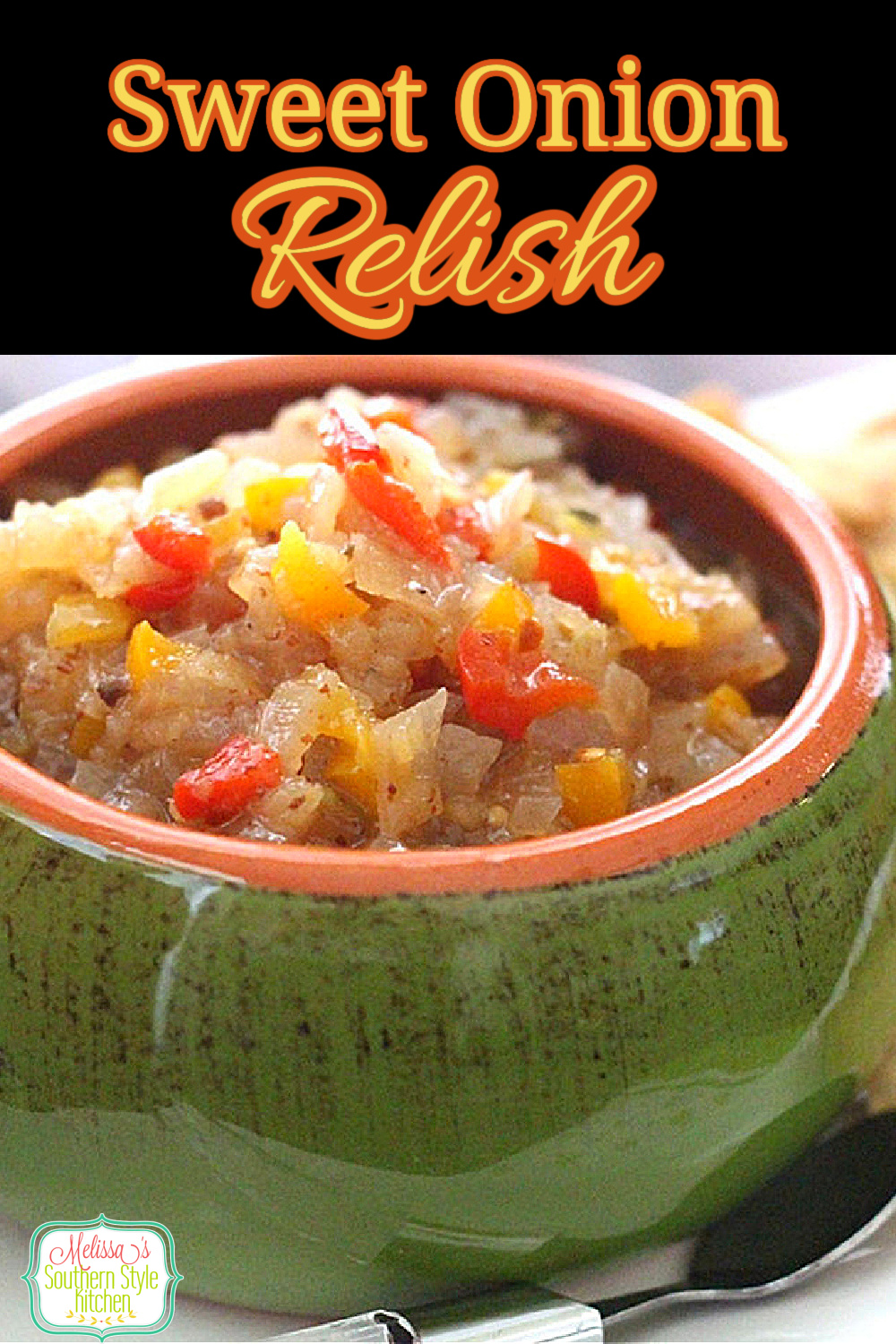 This sweet Onion Relish Recipe can be enjoyed on hot dogs, sandwiches, hamburgers or as a condiment for a bowl of pinto bean #onionrelish #vidaliaonions #relishrecipes #easyrelishrecipes #sweetonionrelish #vidaliaonions