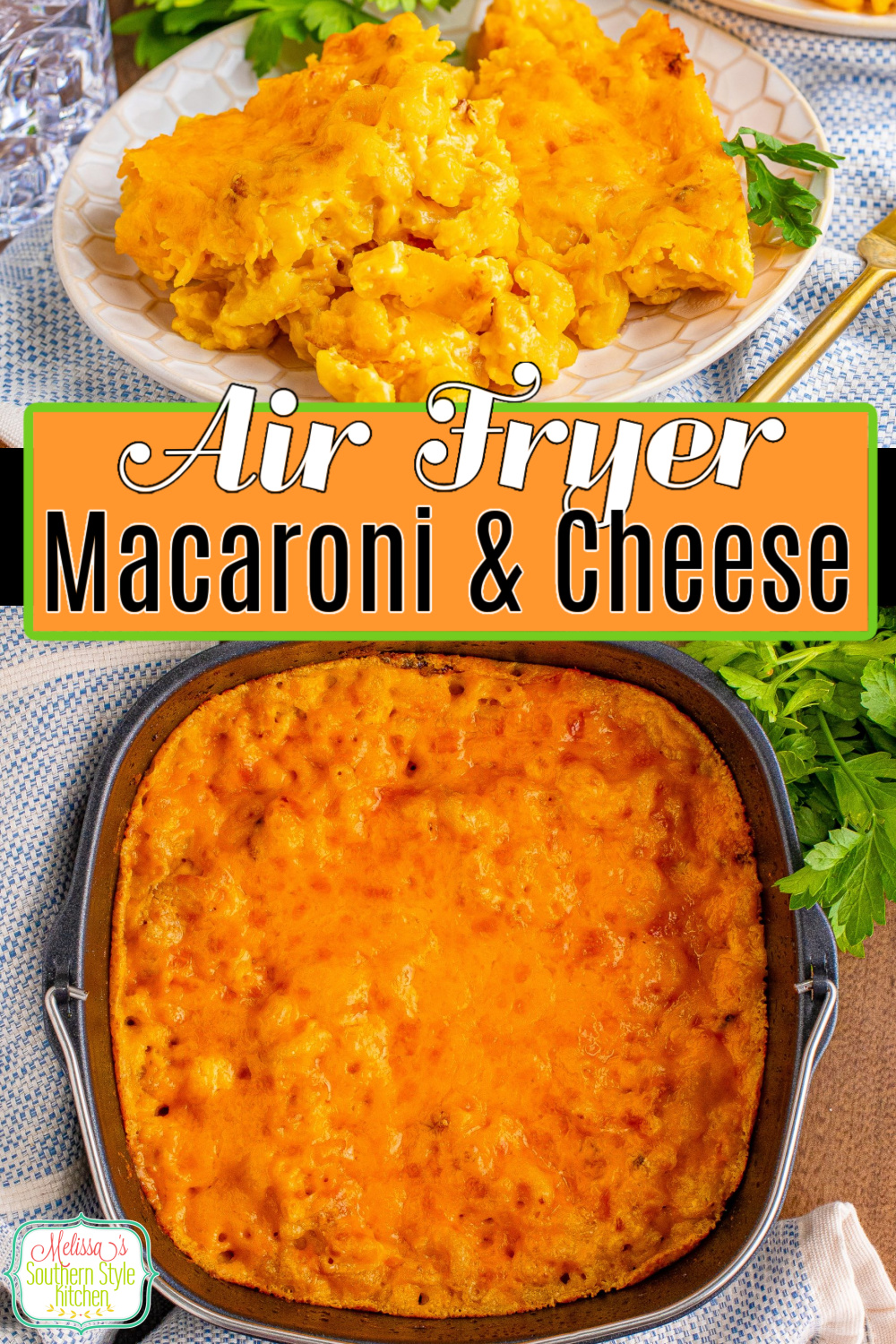 This small batch Air Fryer Macaroni and Cheese recipe features a simple creamy cheese sauce that comes together in no time flat #airfryerrecipes #macandcheese #macaroniandcheese #southernmacandcheeserecipe #easymacaroniandcheeserecipe via @melissasssk