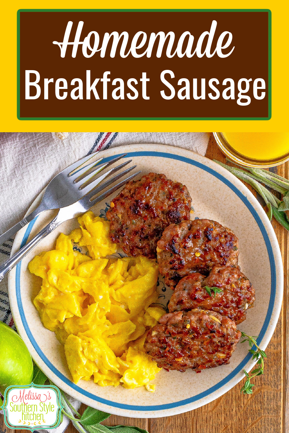 This homemade Breakfast Sausage recipe features a combination of fresh herbs and seasonings that makes it next level in flavor #breakfastrecipes #breakfastsausage #groundporkrecipes #easyporkrecipes #homemadesausagerecipe #sausage #countrysausage #southernsausagerecipe