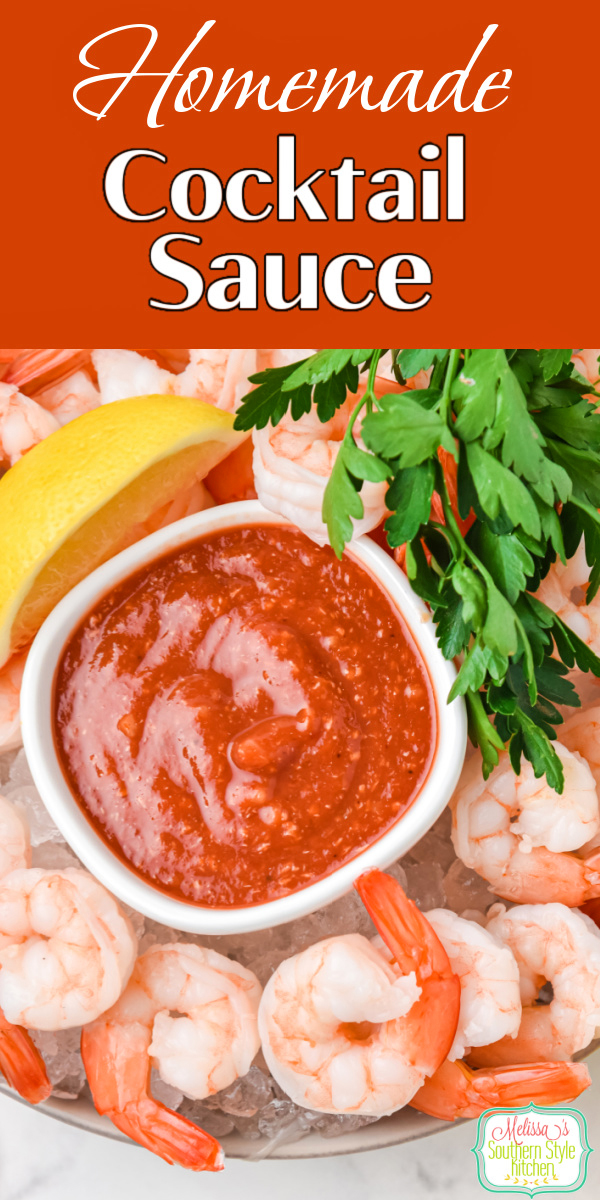 This homemade Cocktail Sauce recipe is made with fresh ingredients and guaranteed to make the perfect addition to your seafood menu! #cocktailsauce #easycoctailsaucerecipe #condimentrecipes #condiments #chilisauce via @melissasssk