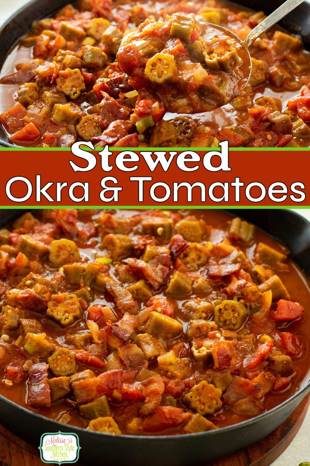 This Southern Stewed Okra with Tomatoes recipe is a classic summertime side dish to make. It works well using frozen okra, too! #stewedokra #bestokrarecipes #okra #Southernstewedokra #okrawithtomatoes #strewedokrawithtomatoes #easyokrarecipe via @melissasssk