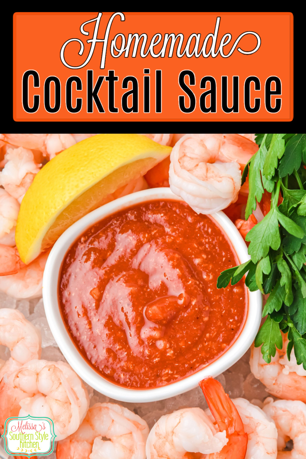 This homemade Cocktail Sauce recipe is made with fresh ingredients and guaranteed to make the perfect addition to your seafood menu! #cocktailsauce #easycoctailsaucerecipe #condimentrecipes #condiments #chilisauce via @melissasssk