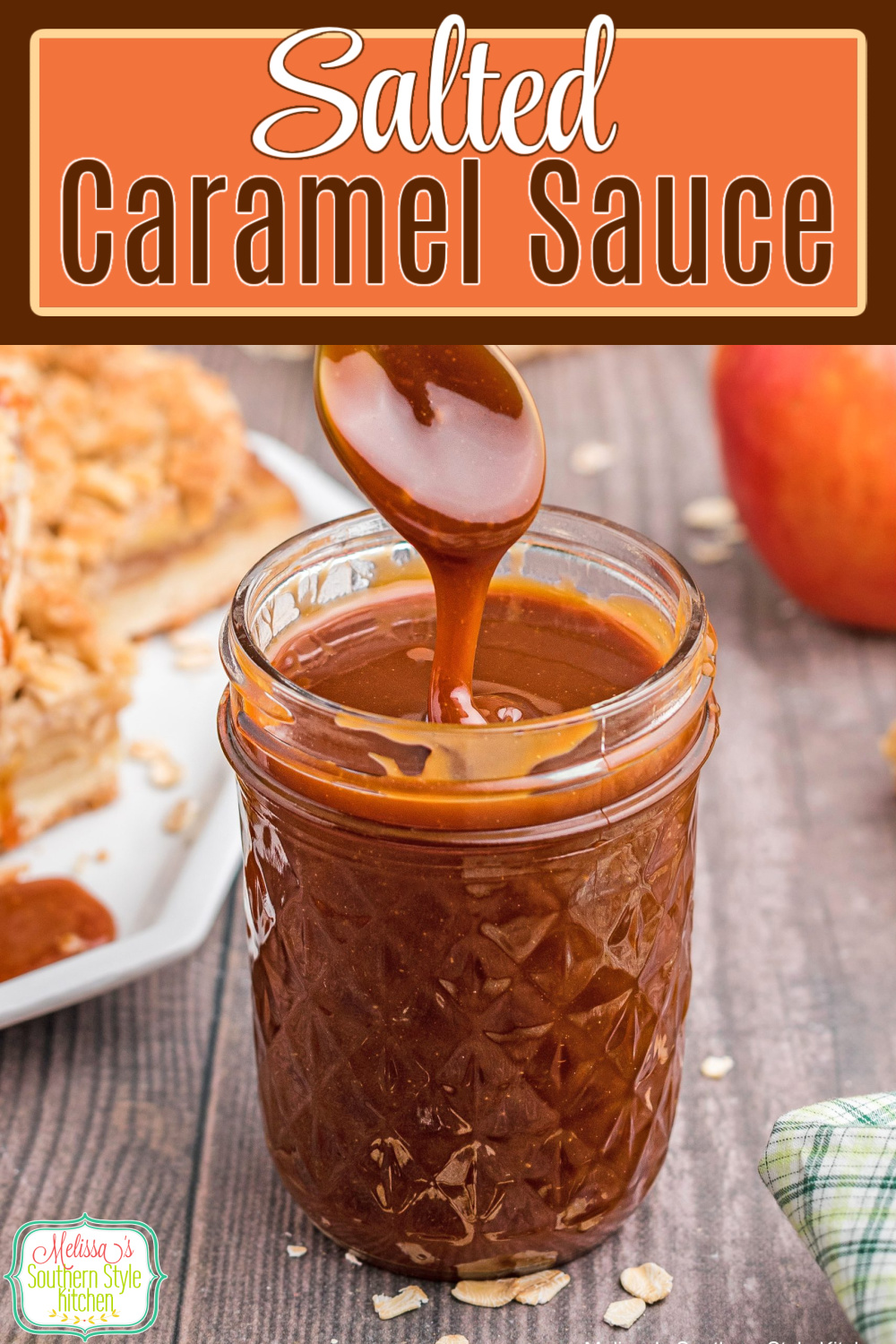 This Salted Caramel Sauce Recipe can be drizzled on ice cream, cake, used as a dip for cookies and fresh fruit or as a glaze for doughnuts #saltedcaramel #caramelrecipes #saltedcaramelsauce #caramelsauce #icecreamtoppings #carameldesserts via @melissasssk