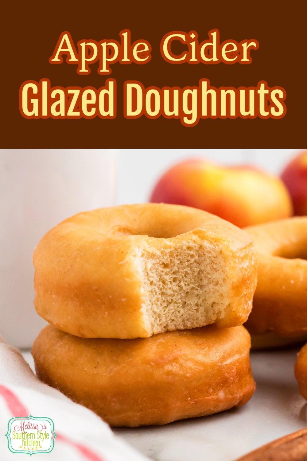 These fluffy Apple Cider Glazed Doughnuts coated in a sweet apple cider glaze are soft on the inside with a slightly crunchy exterior #appleciderdoughnuts #doughnutrecipes #appledonuts #donuts #donutrecipes #easydoughnuts #frieddoughuts