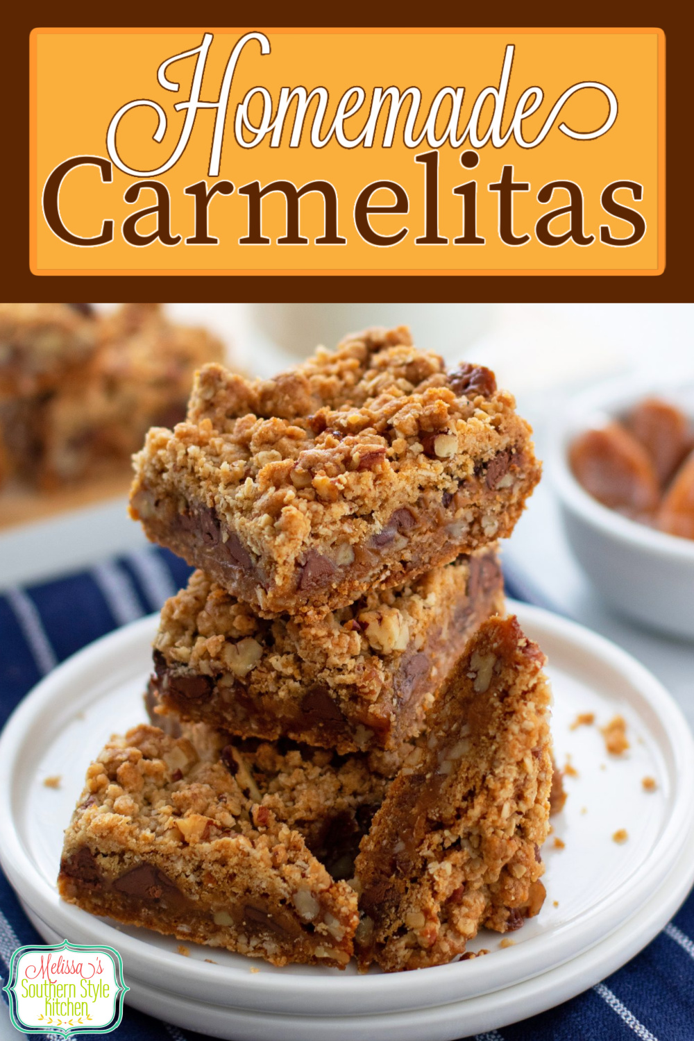 Carmelitas are a handheld dessert that's ideal for the holidays, game day or packed up for picnics and backyard barbecues #carmelitas #cookiebars #cookierecipes #traderjoescaramels #carameldesserts #bestcarmelitas via @melissasssk