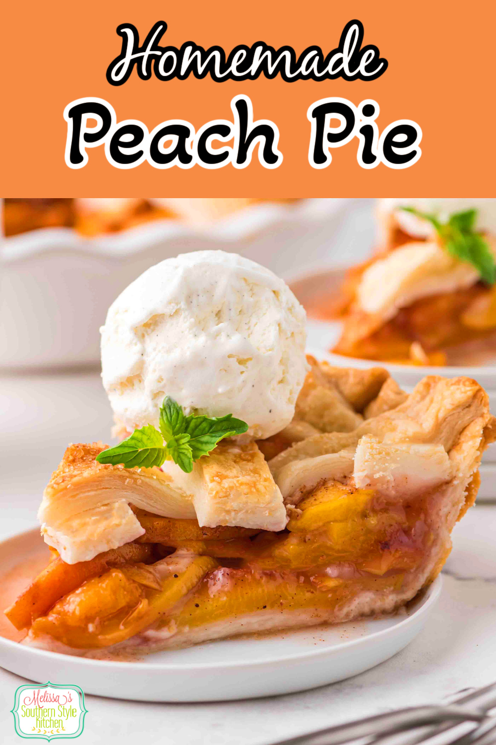 Peach season is the perfect time to serve up this juicy homemade Peach Pie #peaches #peachpierecipe #easypeachpie #peachdesserts #southernpeaches #peachrecipes