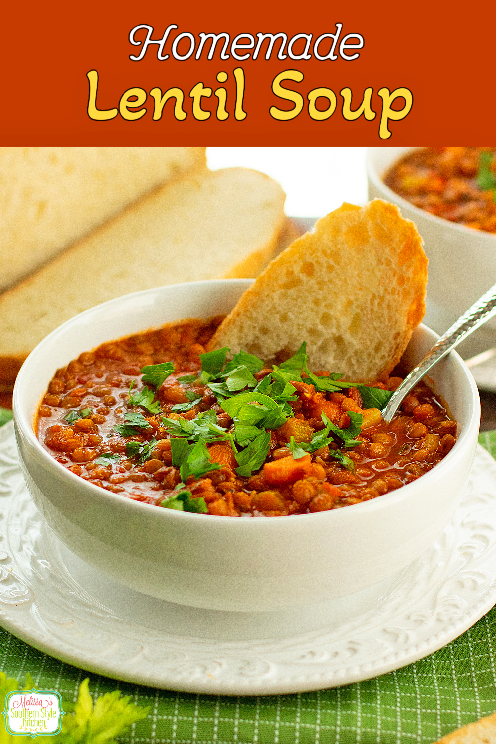 This Lentil Soup recipe is a filling dish that won't break the bank. Serve it with a side of crusty bread for dipping in the flavorful broth #lentils #lentilsoup #easysouprecipes #lentilrecipes #brownlentils #soup #souprecipes #lentilsouprecipe #brownlentilrecipes