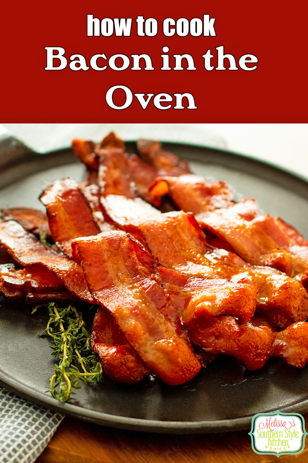 This simple technique showing you How to Cook Bacon in the Oven is one that you'll return to over and over again. #bacon #bakedbacon #howtocookbaconintheoven #ovenfriedbacon #easybaconrecipes #baconrecipes