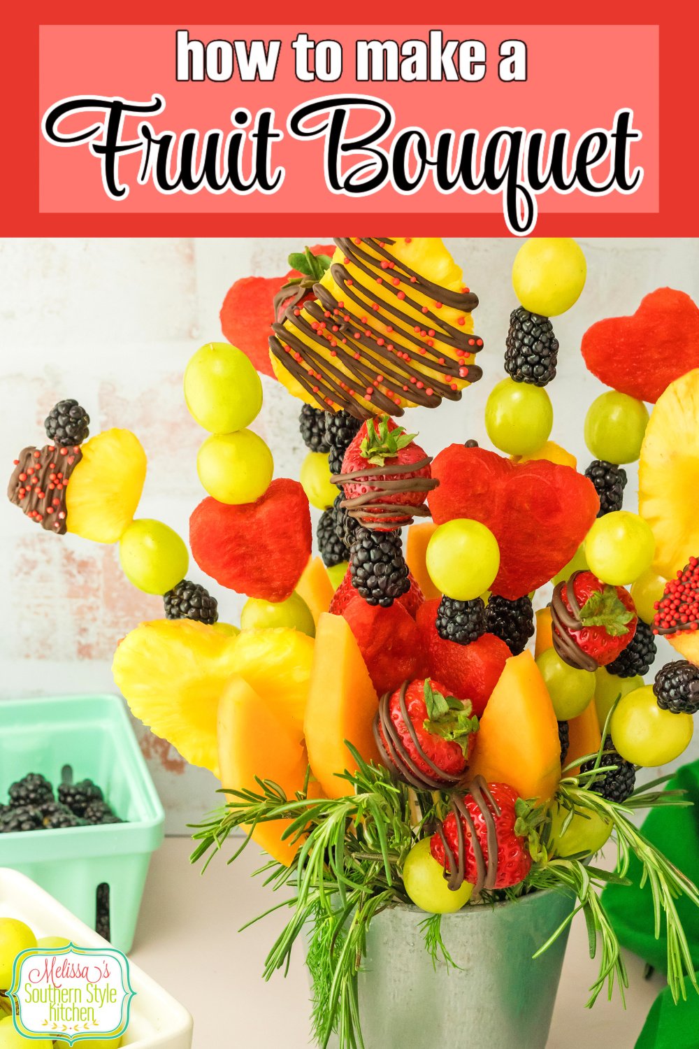 Share this Fruit Bouquet with the special people in your lives #fruitbouquet #howtomakeafruitbouquet #bestfruitbouquets #Valentinedaydesserts #valentinesdaygifts #freshfruit #fruit #fruitrecipes #dessert #dessertrecipes #homemadegifts