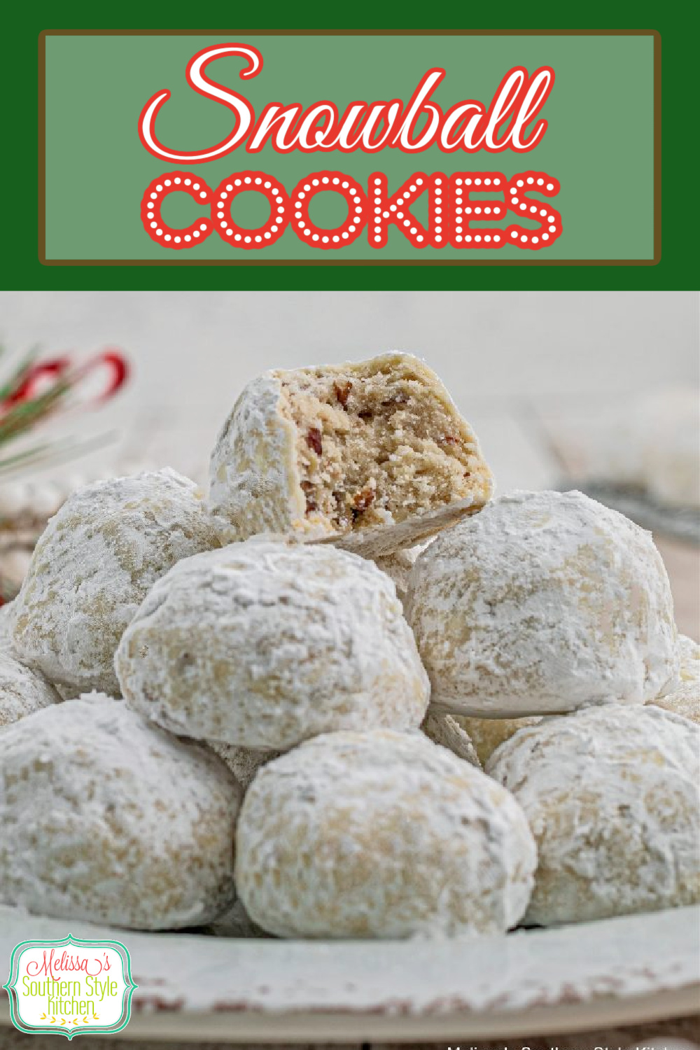 These holiday Snowball Cookies are rolled in a copious amount of powdered sugar, transforming them into a buttery bite of sugar cookie heaven #snowballs #snowballcookies #russianteacakes #mexicanweddingcookies #pecancookies #pecans #christmascookies #cookierecipes #bestsnowballcookies