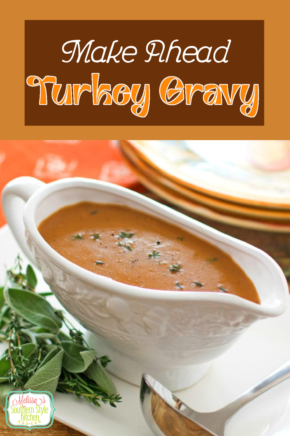 Take the stress out of Thanksgiving and make this spectacular Turkey Gravy in advance #turkeygravy #turkey #gravy #makeaheadgravy #gravyrecipes #turkey #turkeyrecipes #thanksgivingrecipes #thanksgiving #fall #fallrecipes #soujthernfood #southernrecipes