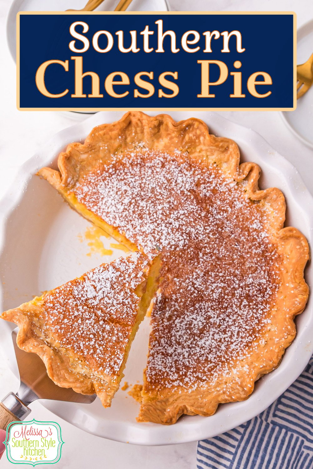 This Southern Chess Pie recipe is made with pantry staples turning ordinary ingredients into an extraordinary dessert. #chesspie #chesspierecipe #southernchesspie #easypierecipes #pie #easypierecipes via @melissasssk