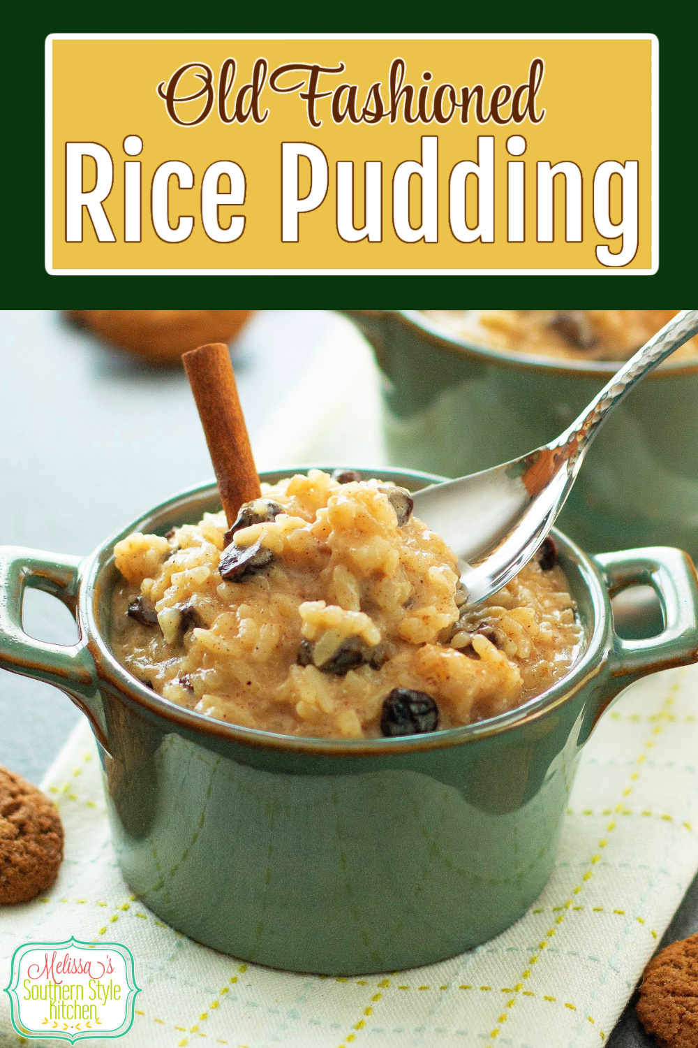 This old fashioned Rice Pudding Recipe features hints of cinnamon with a touch of nutmeg and cardamom along with chewy raisins for texture. #ricepuddingrecipe #easyricepudding #raisins #ricerecipes #howdoyoumakerice #cookedrice #desserts #easydessertrecipes #southernrice #cinnamonricepudding via @melissasssk