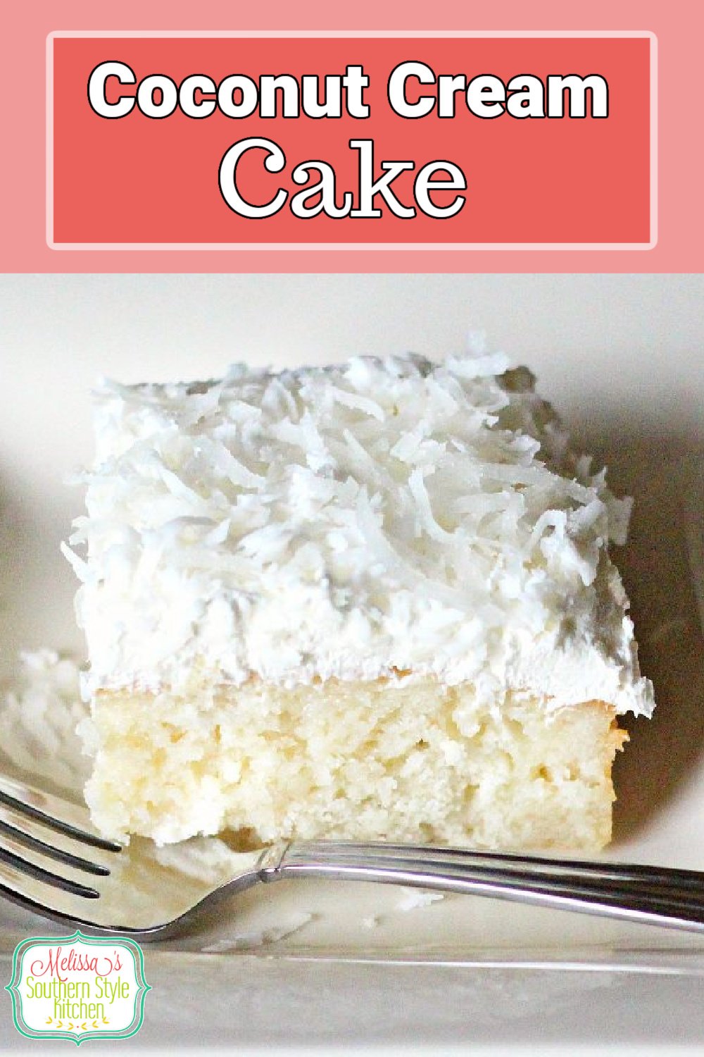 If you like coconut cream pie you'll love this heavenly Coconut Cream Cake #coconutcreamcake #coconutcream #cakes #cakerecipes #coconutsheetcake #sheetscakes #southerncakes #southernrecipes #easterdesserts #eastercakes