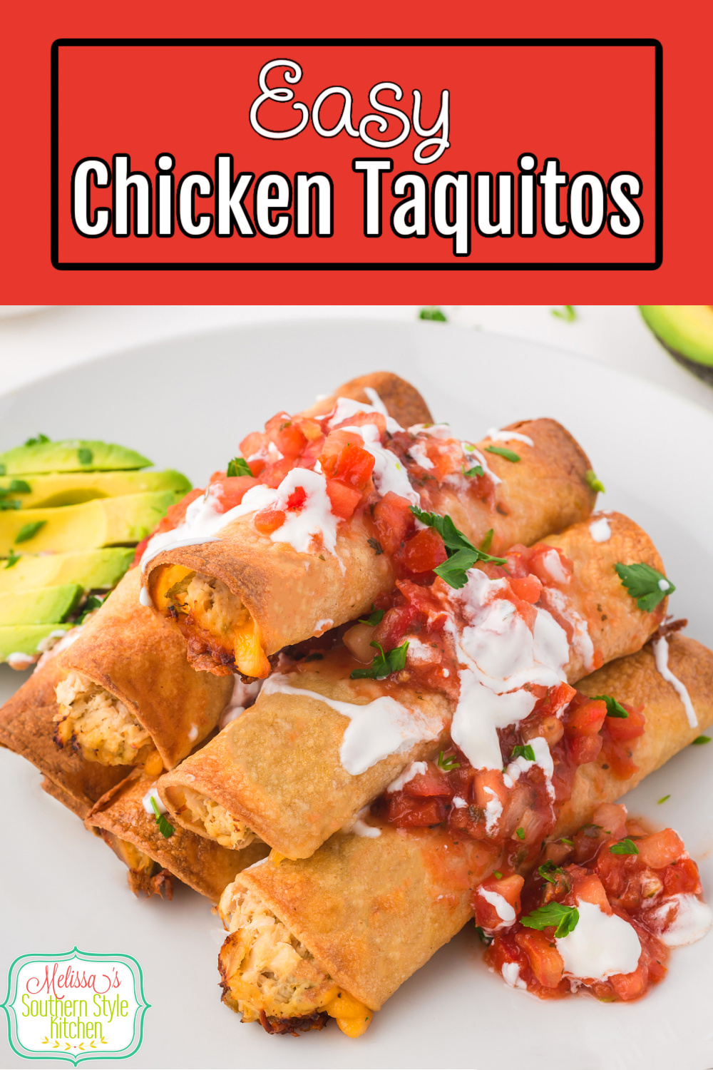 This Taquitos Recipe can be made using chicken or shredded beef for a crispy flavorful and insanely delicious Mexican meal.  #chickentaquitos #beeftaquitos #mexicanfood #chicken #easychickenrecipes #taquitos via @melissasssk