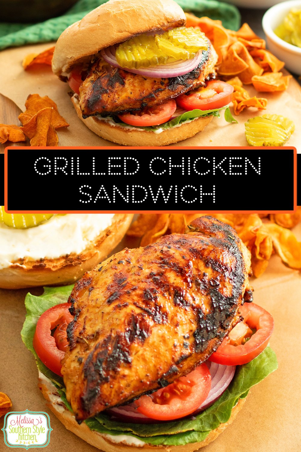 This flavorful Grilled Chicken Sandwich features a homemade marinade that packs a pop of flavor. #grilledchicken #easychickenrecipes #chickenbreastrecipes #chickensandwich #howtomakechicken #easychickenrecipes via @melissasssk
