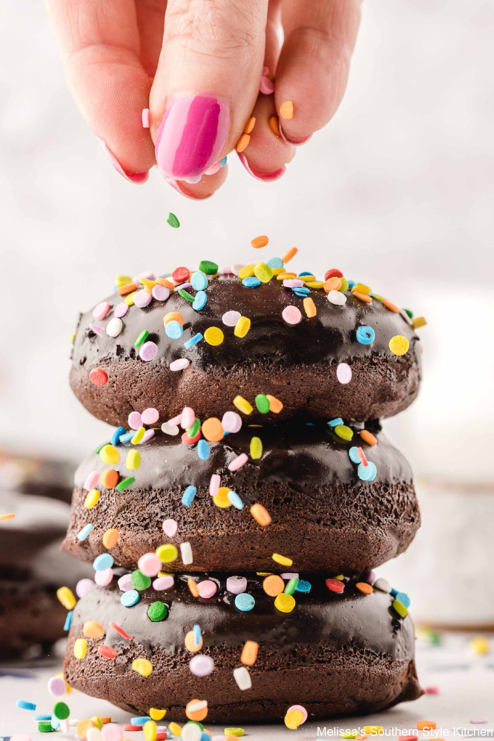 chocolate-sprinkle-doughnuts