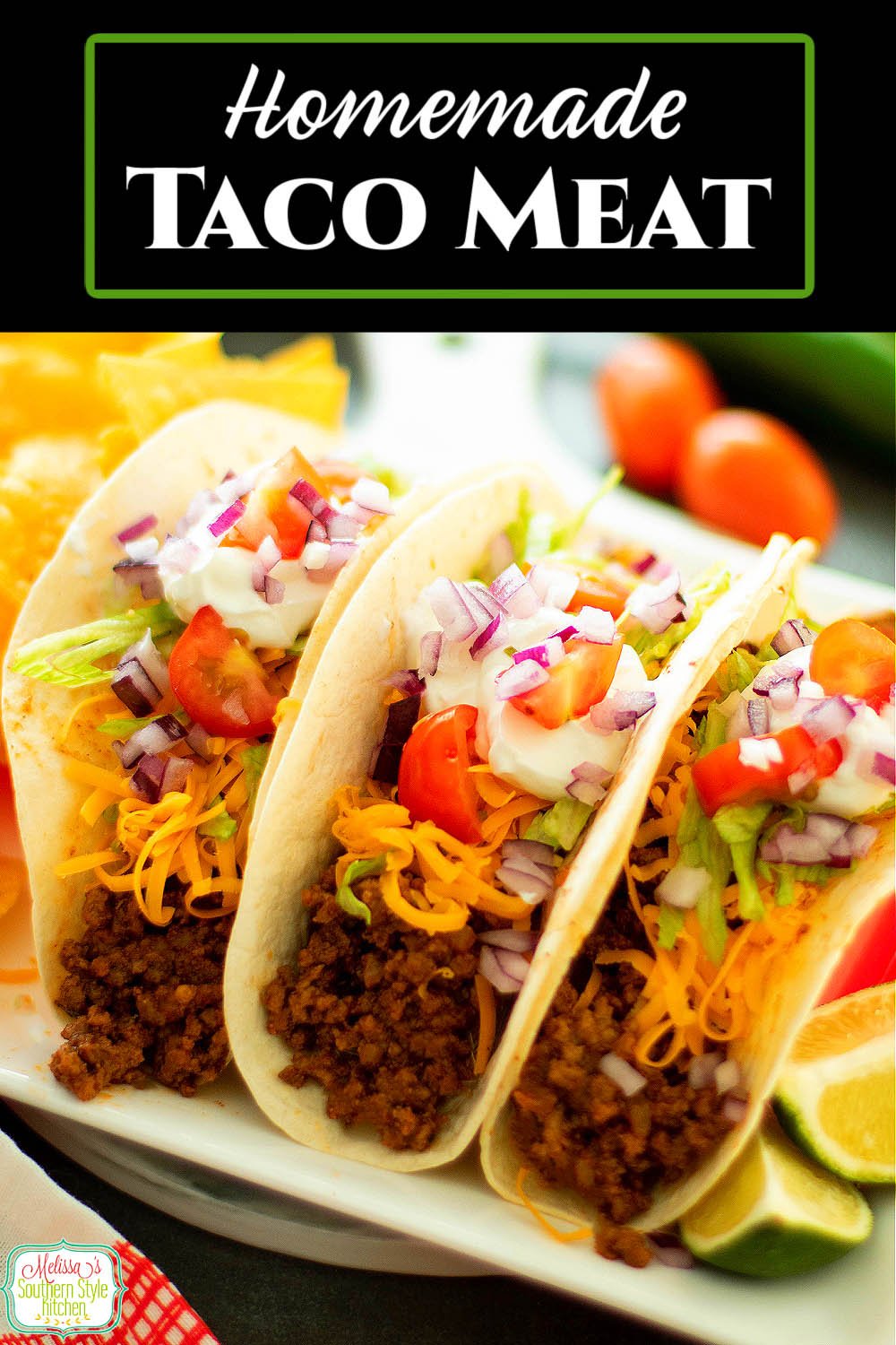 Make your own delicious Taco Meat for your next homestyle fiesta! #tacos #tacomeat #easygroundbeefrecipes #beef #mexicanfood #easyrecipes #beefrecipes via @melissasssk
