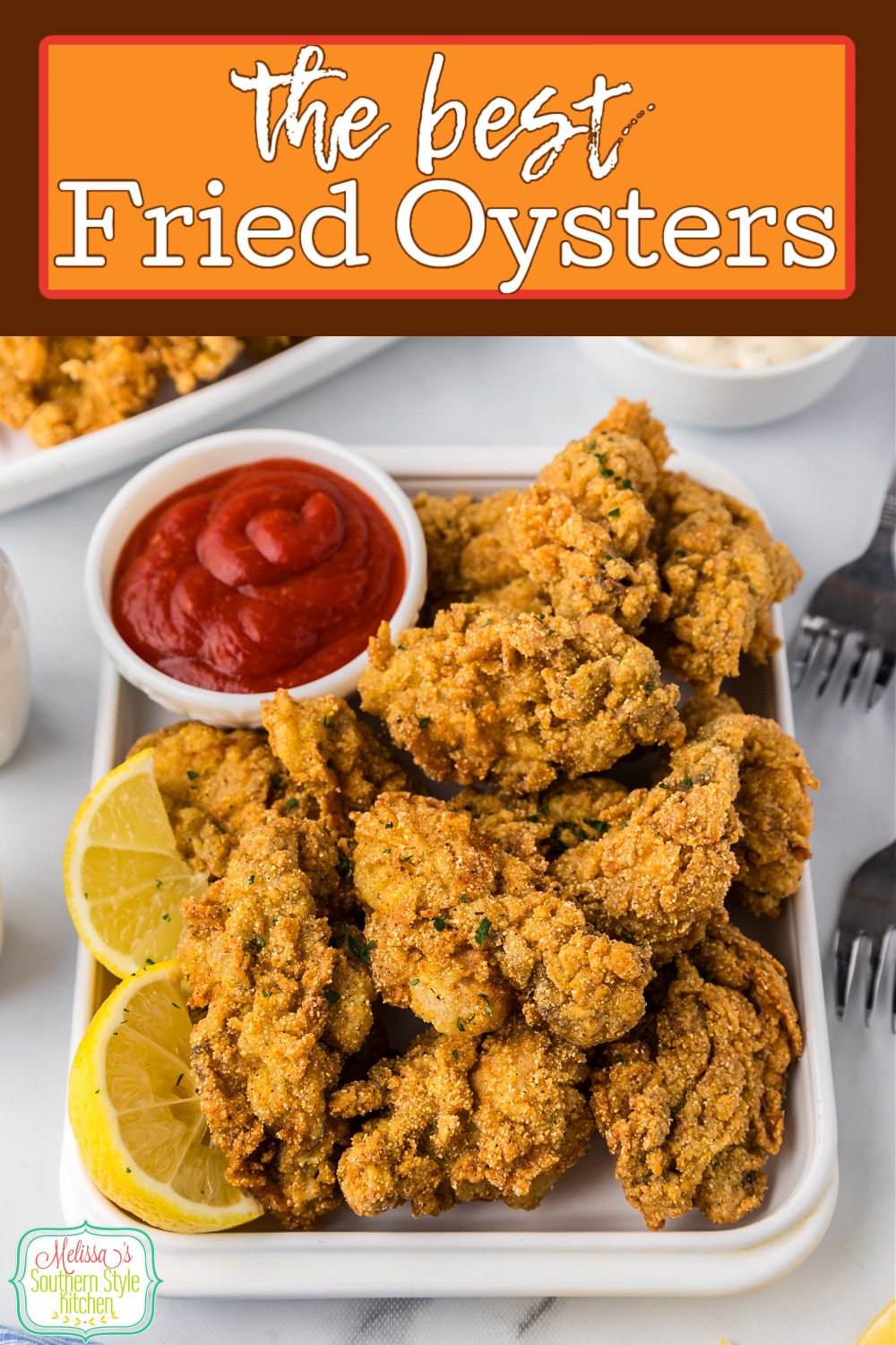 These Fried Oysters are tender on the inside with a crispy golden exterior. Serve them as an appetizer or an entree with you favorite sauces. #southernseafoodrecipes #southernfood #friedoysters #easyoysterrecipes #oysters #easyfriedoysters #seafoodrecipes via @melissasssk