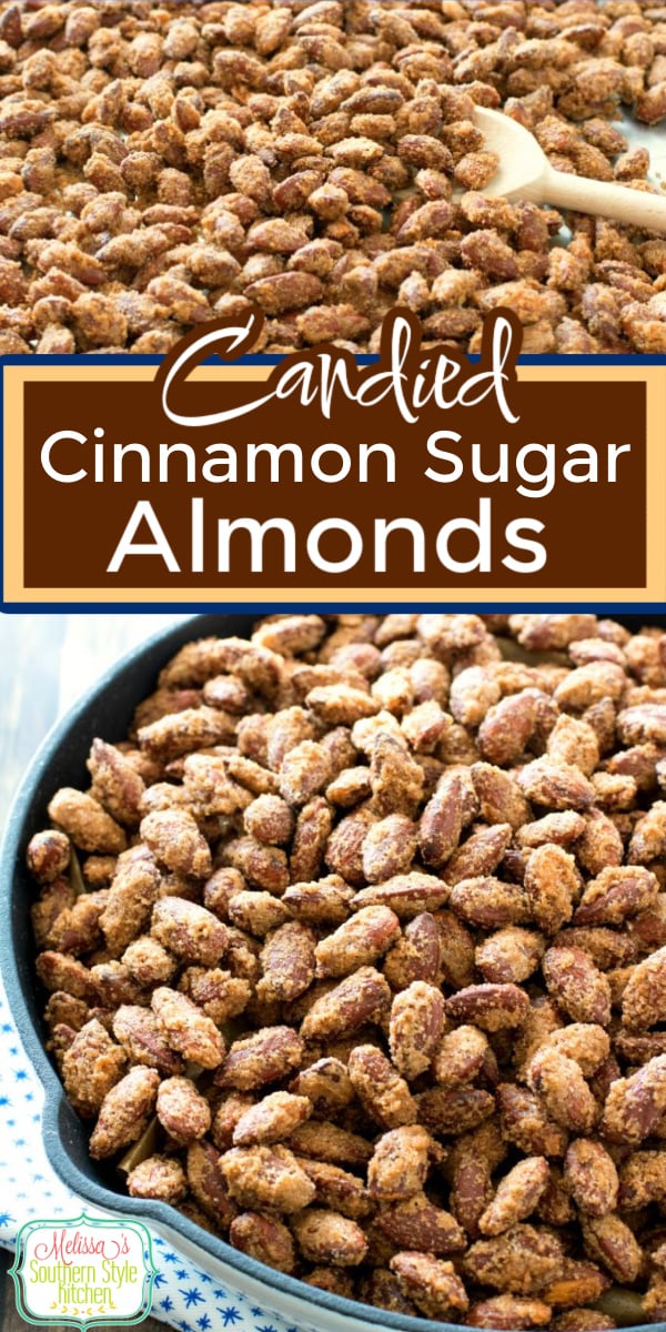 A balanced diet is a few of these crazy delicious Roasted Cinnamon Sugar Almonds in each hand #roastedalmonds #cinnamonsugaralmonds #candiedalmonds #holidayrecipes #Christmasrecipes #desserts #dessertfoodrecipes #southernrecipes #southernfood via @melissasssk
