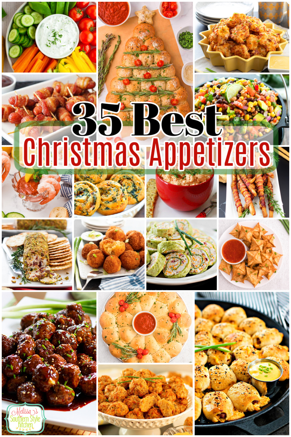 Get the party started with this collection of 35 of the Best Christmas Appetizer Recipes to kick start the holiday celebrations! #christmasappetizers #appetizerrecipes #christmasrecipes #easyappetizers via @melissasssk