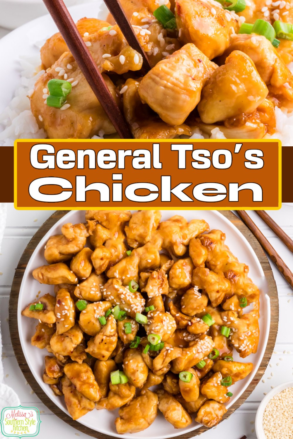 You'll save money and time when you make this delectable General Tso's Chicken over jasmine rice at home. #generaltsoschicken #easychickenrecipes #bestchickenrecipes #takoutrecipes #copycatgeneraltsos #asianrecipes via @melissasssk