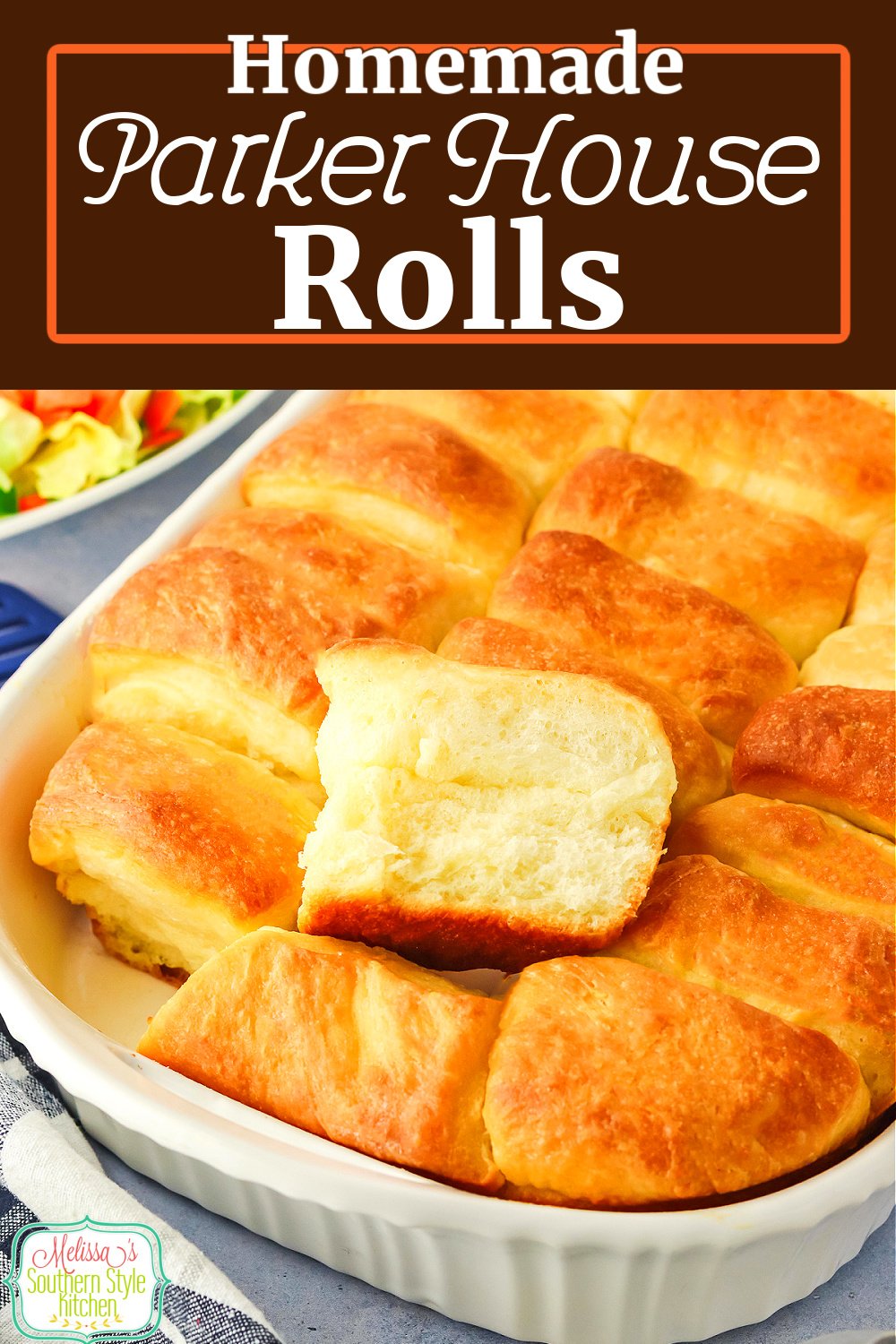 This recipe for homemade Parker House Rolls results in soft and pillowy buttery rolls making the perfect side dish for any meal.  #rolls #parkerhouserolls #breadrecipes #homemaderolls #yeastrolls via @melissasssk