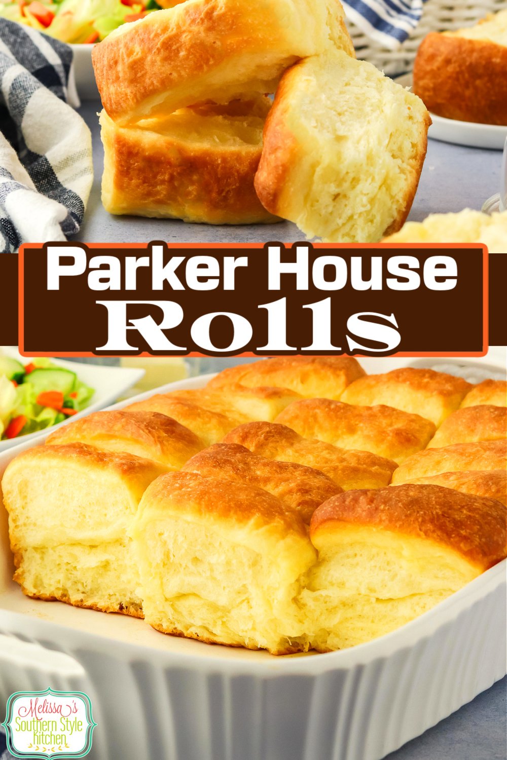 This recipe for homemade Parker House Rolls results in soft and pillowy buttery rolls making the perfect side dish for any meal.  #rolls #parkerhouserolls #breadrecipes #homemaderolls #yeastrolls via @melissasssk