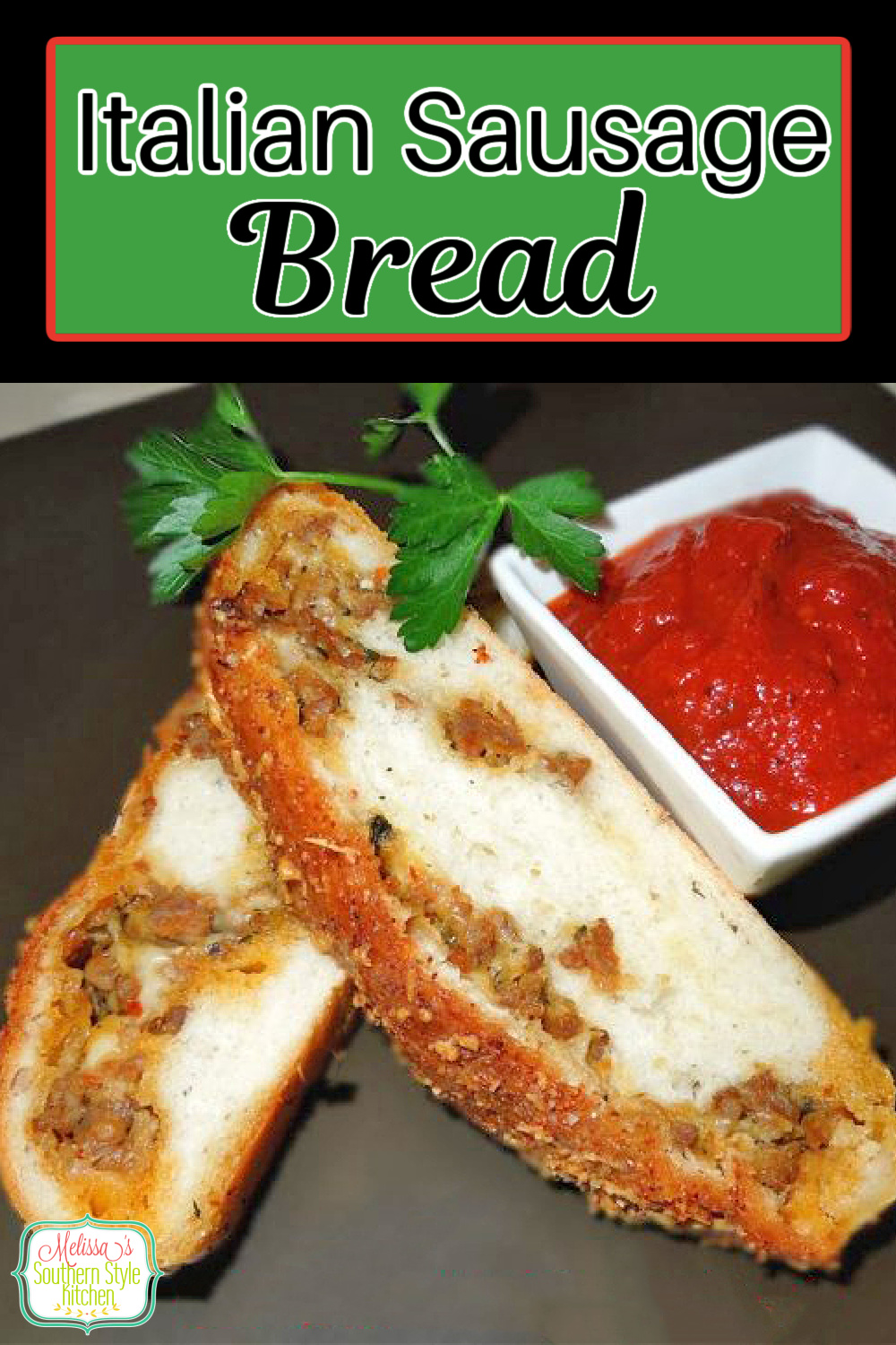 This made-from-scratch bread is filled with Italian sausage and a 3 cheese blend that takes it over the top #italianbread #Italiansausagebread #Italiansausage #bread #breadrecipes #cheesebread #3cheesebread #southernrecipes #southernfood via @melissasssk