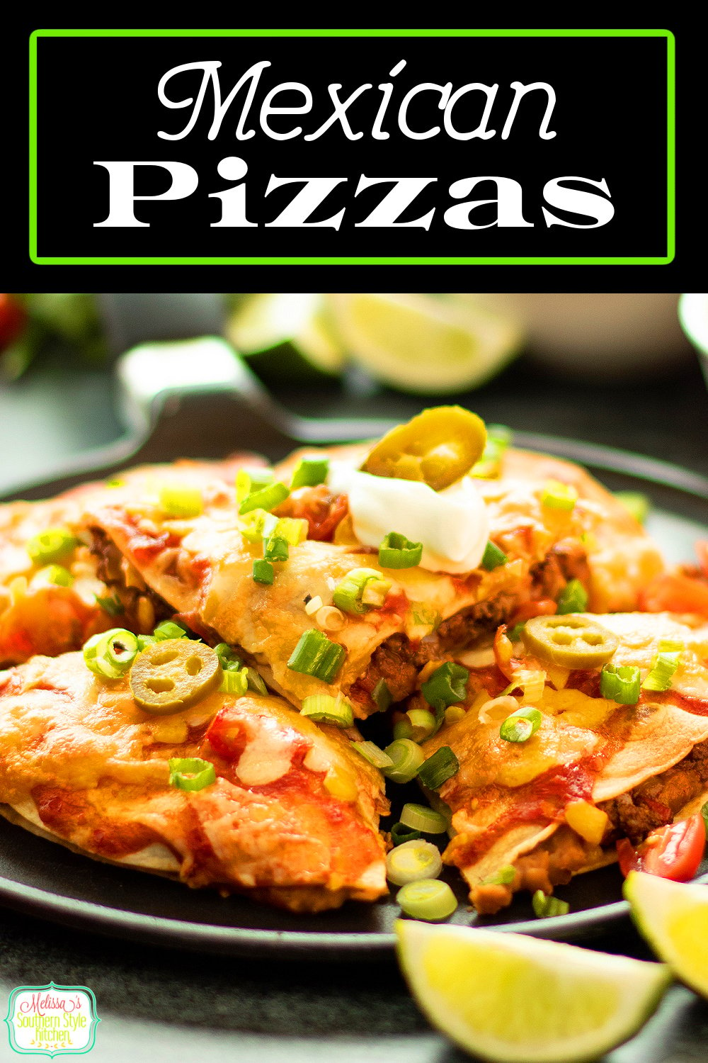 These easy copycat Taco Bell Mexican Pizzas come together in minutes and can be served with your favorite sides to round out the meal. #mexicanfood #mexicanpizzas #pizzarecipes #tacos #easygroundbeefrecipes via @melissasssk
