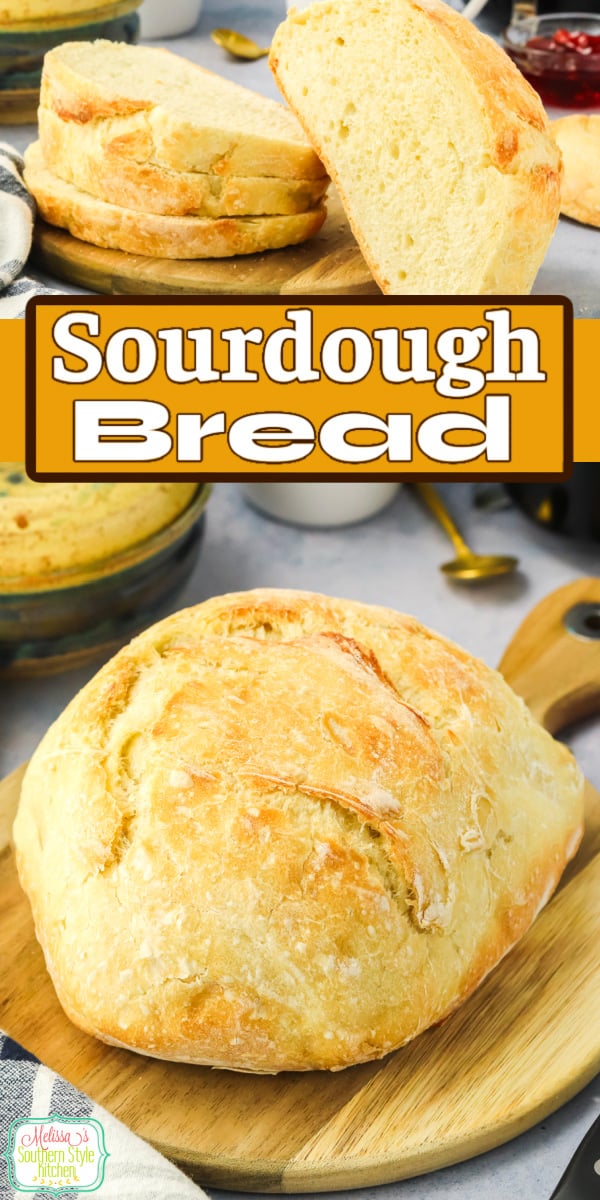 This Sourdough Bread features a tangy depth of flavor with a crispy outer crust and a soft, pillowy texture that makes it irresistible!   #sourdoughbread #sourdoughstarter #breadrecipes #dutchovenbread #easybreadrecipes via @melissasssk